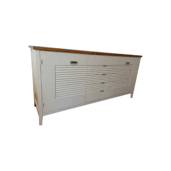 Country style sideboard in wood with drawers (white), Cantori image