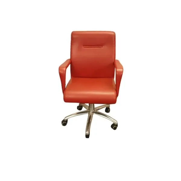 Forum Meeting leather swivel armchair (red), Poltrona Frau image