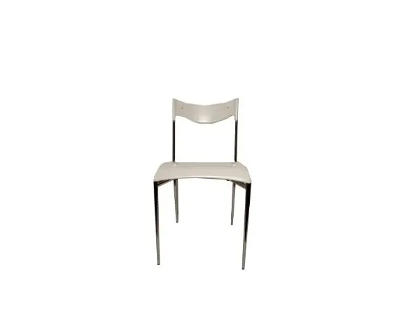 Elegant Ye Ye chair with chrome legs (white), BRF image