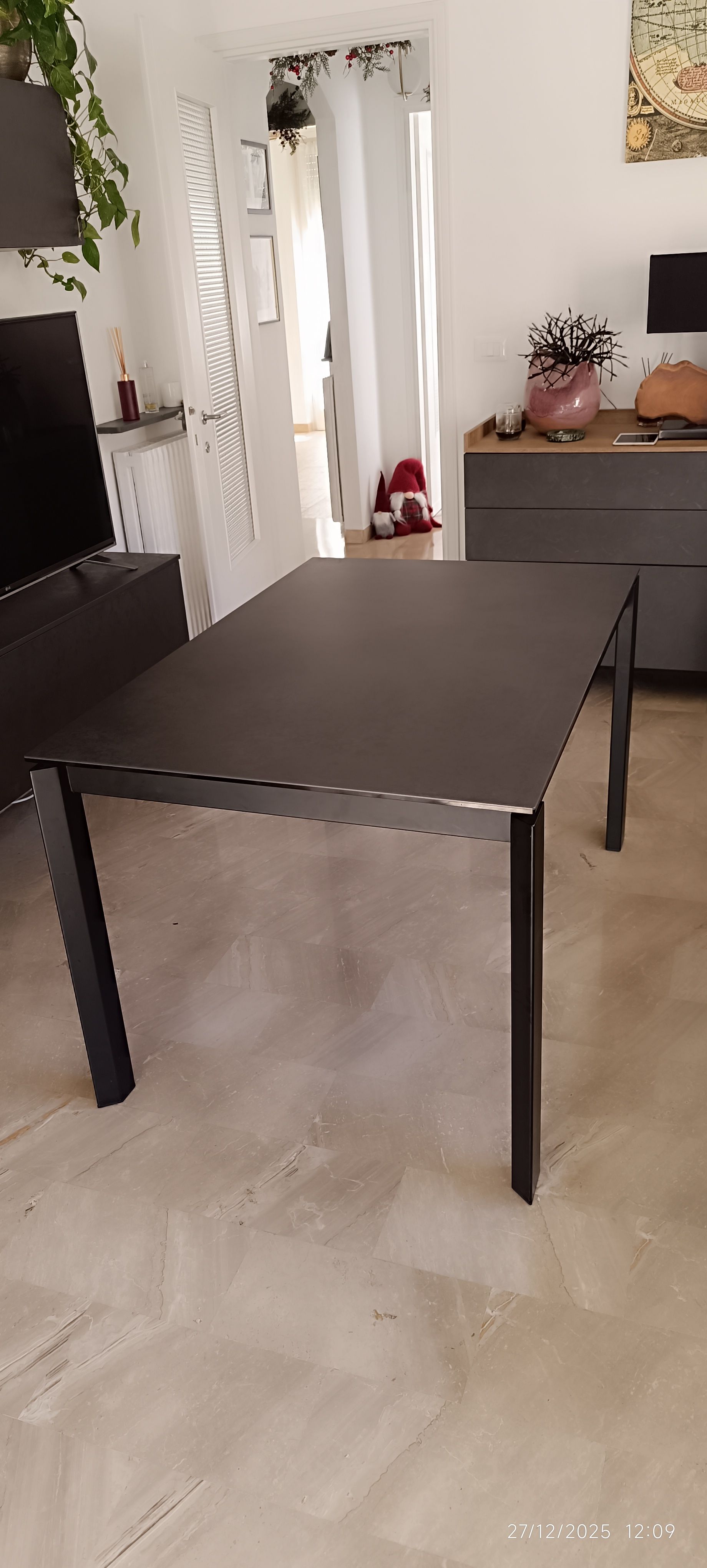 Duc Ausziehbarer Tisch aus Sicherheitsglas Front