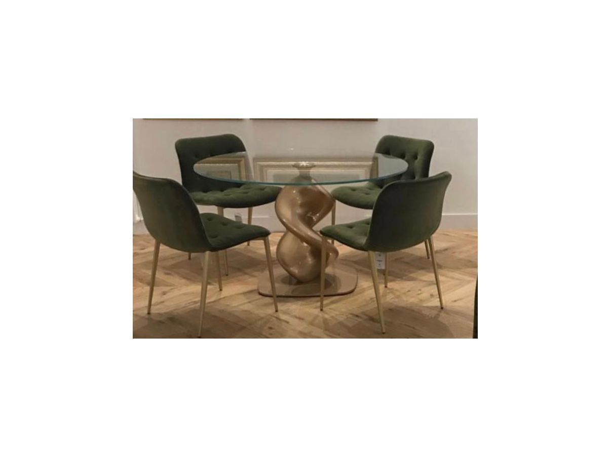 Set of 4 Kuga velvet chairs, Bontempi Side