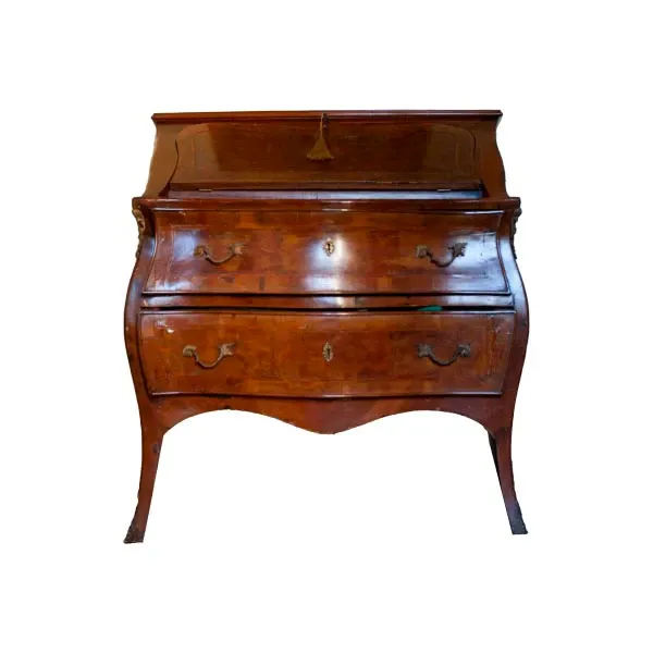 Vintage secretary console in inlaid wood image