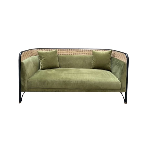 3 seater sofa Targa in Vienna straw beech and velvet, Gerbuder Thonet Vienna image