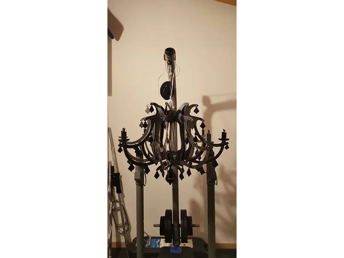 Ginetta chandelier in plastic (black), Slamp 2