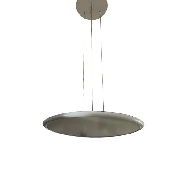 Net ceiling lamp with suspended thin circle, Grok image