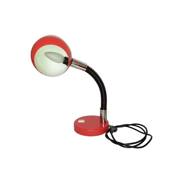 Vintage red iron table lamp (1950s) image