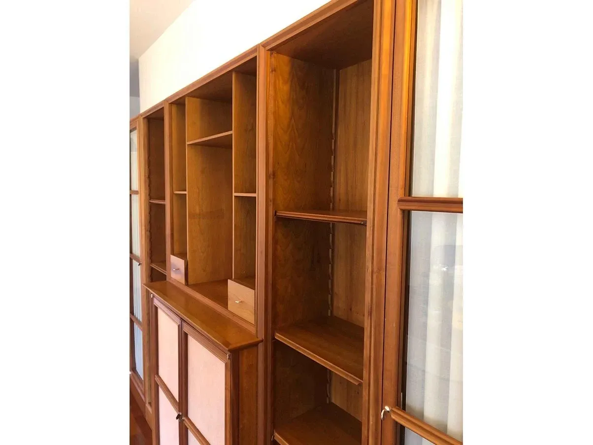 Work bookcase in solid cherry wood 