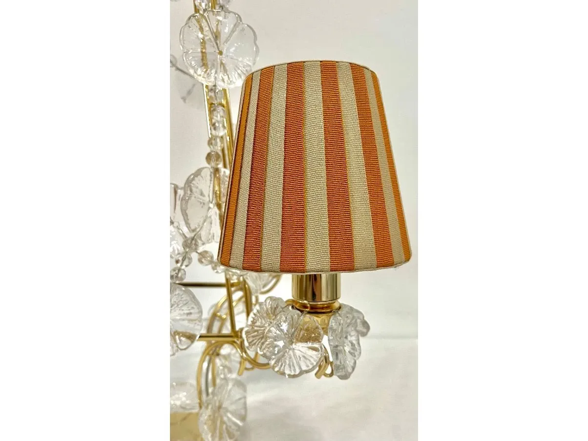 Lampada da tavolo in ferro placcato oro vintage,  3