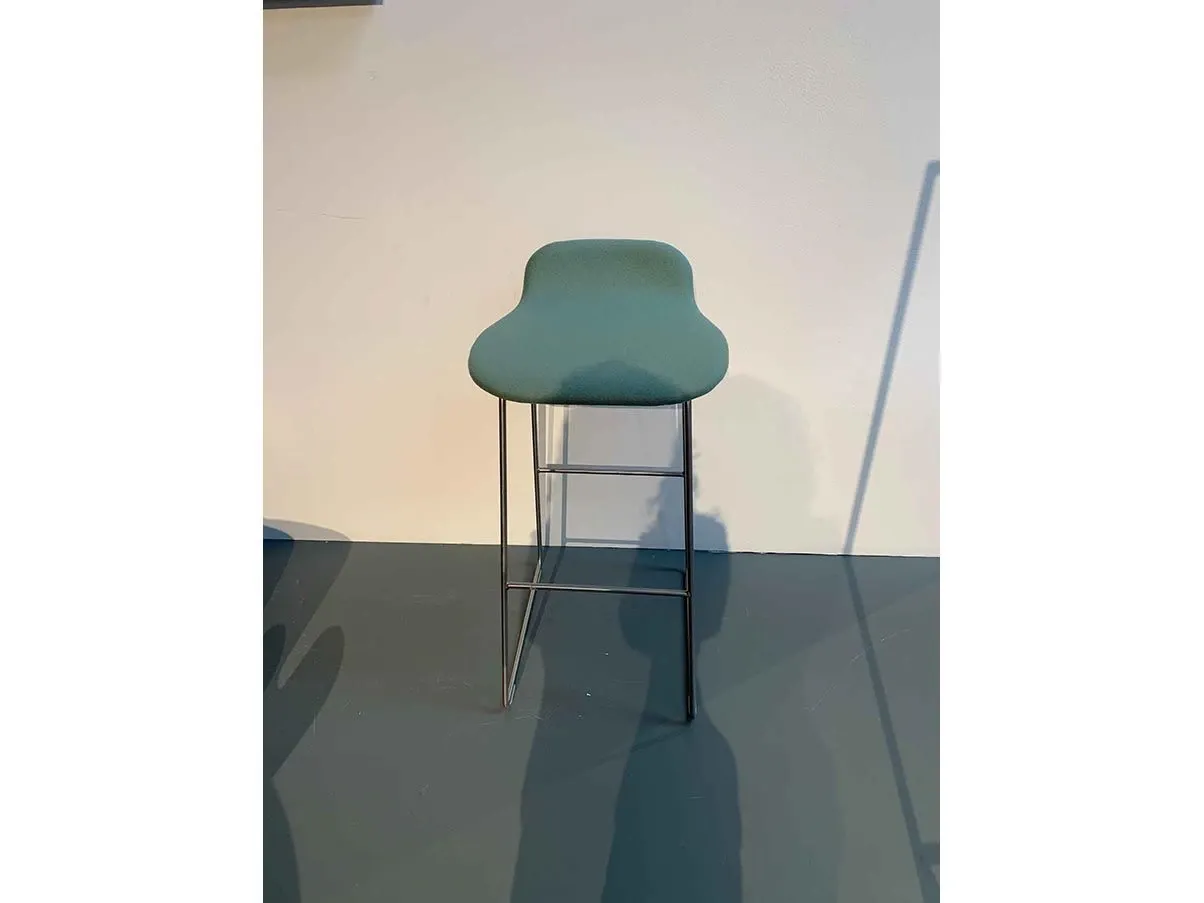 Sgabello Tate Stool con seduta rivestita (verde) 2