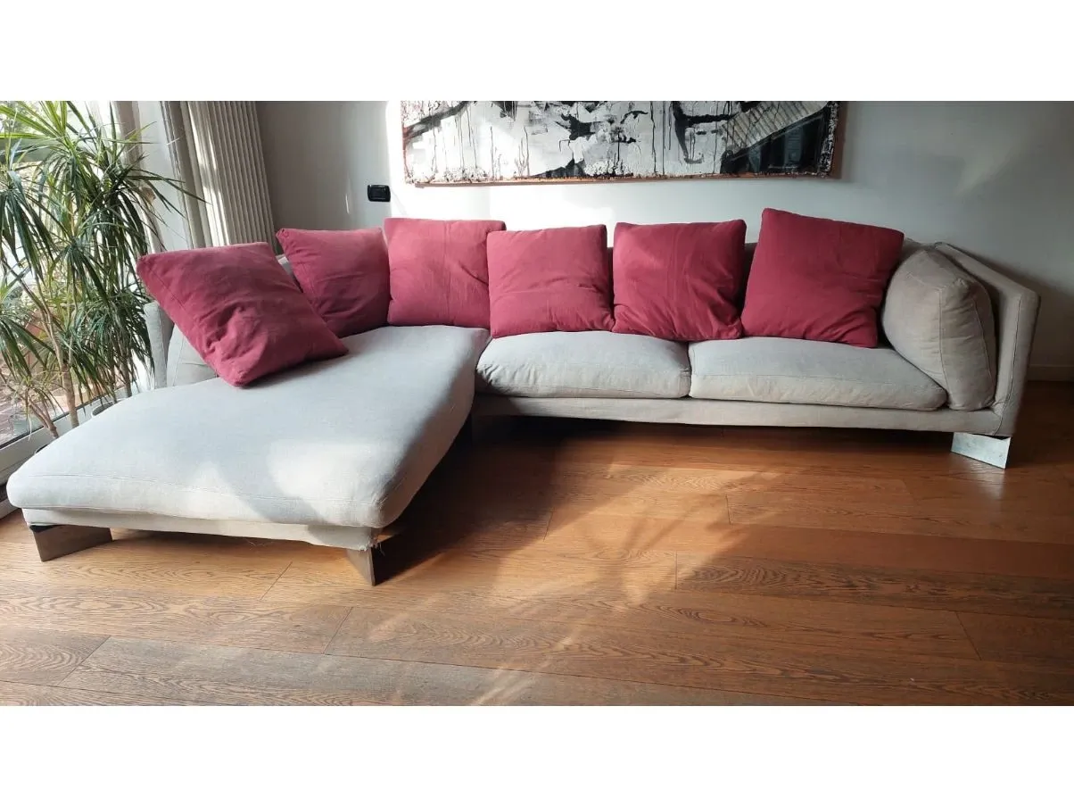 Soft bench sofa with metal structure, Berto Salotti  image