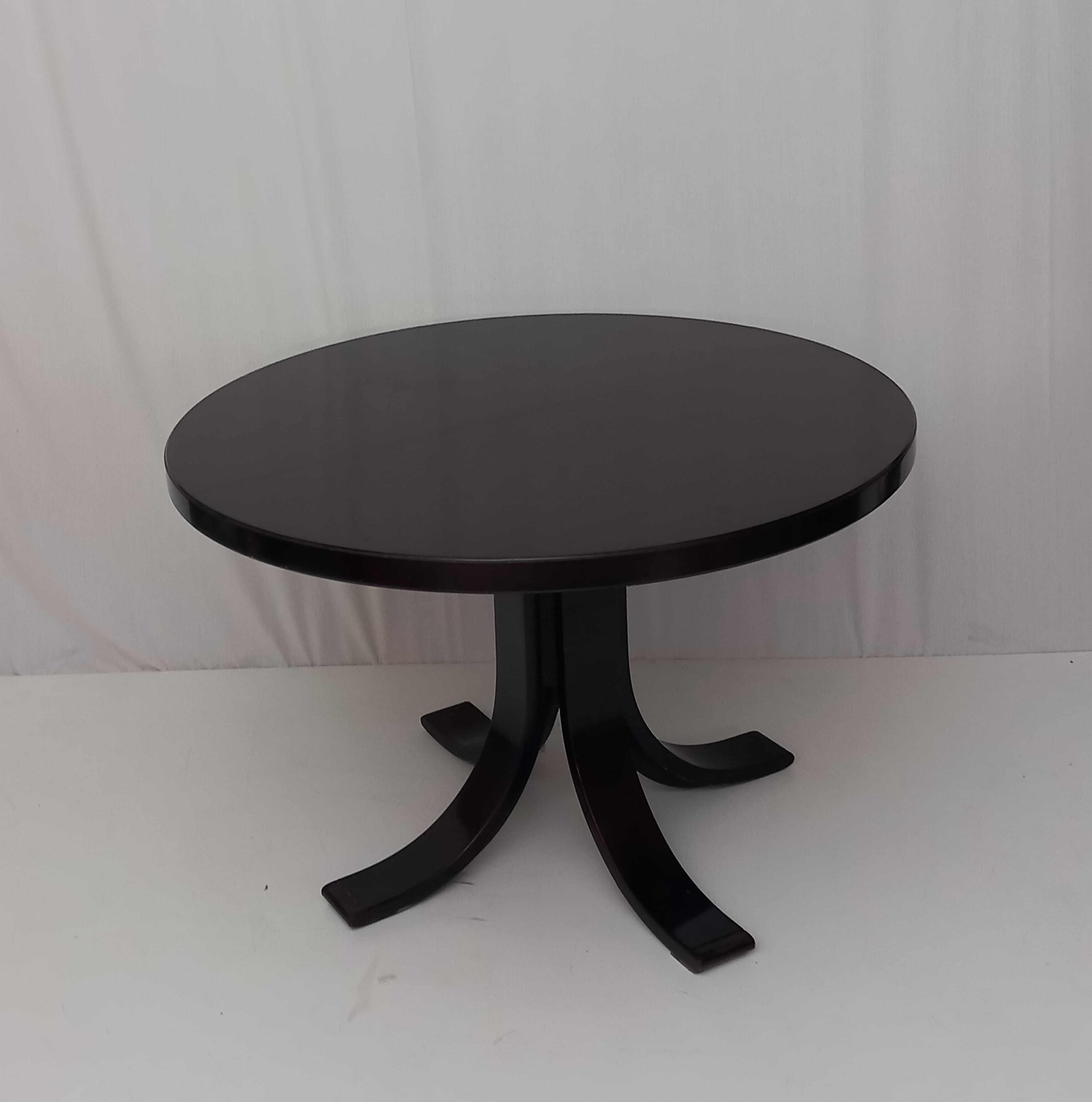 Extendable round wooden dining table (60s vintage) Main