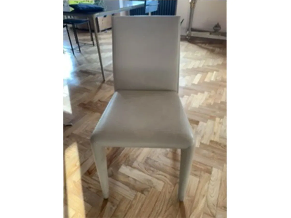 Sedia imbottita Vol Au Vent in pelle (beige), B&B Italia 1