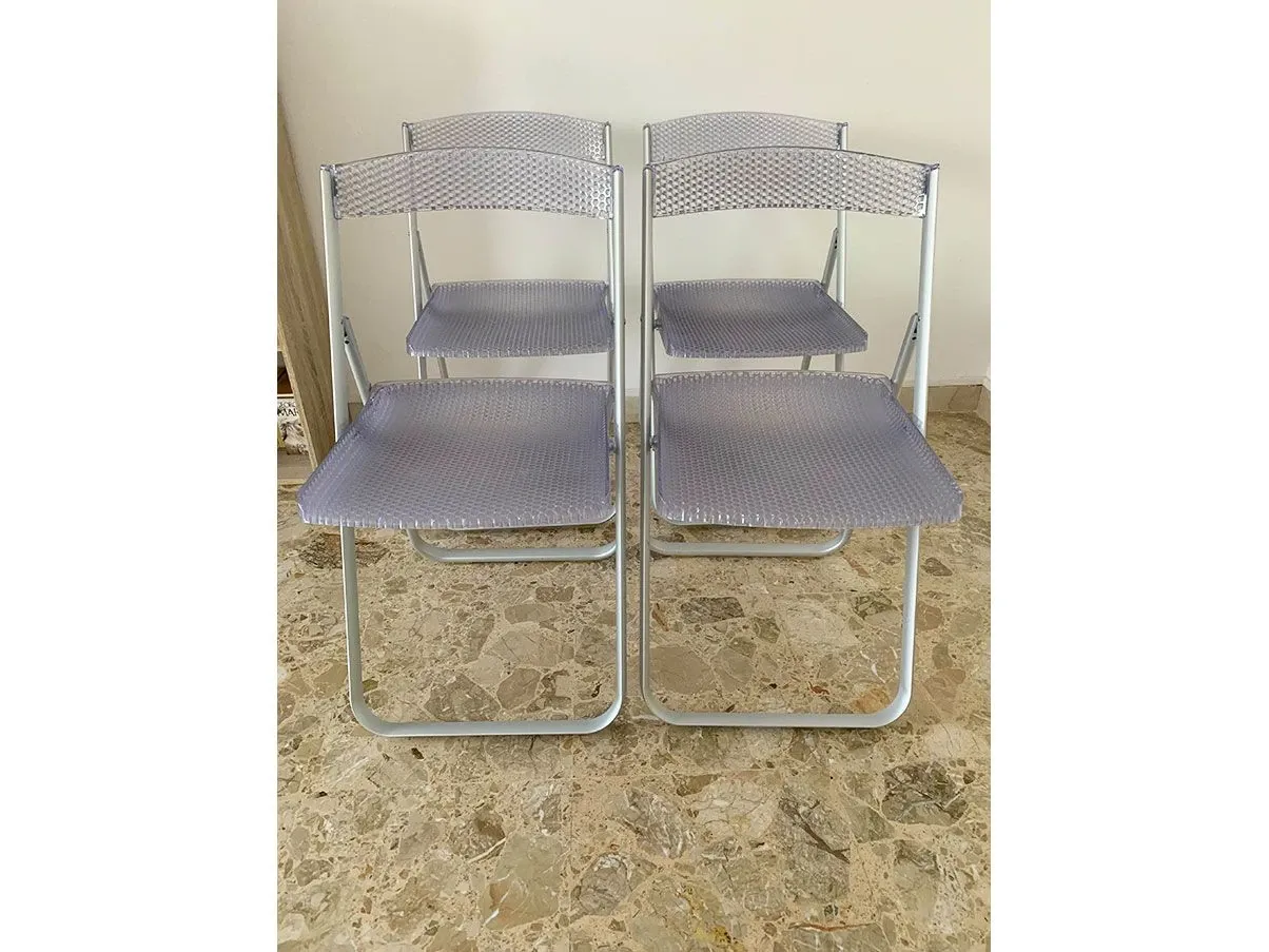 Set of 4 Honeycomb folding chairs in polycarbonate 6