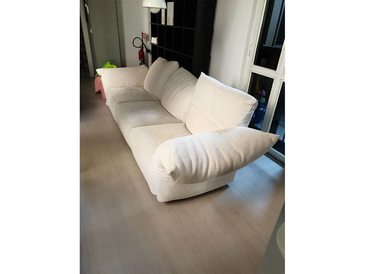 Divano 3 posti Standard con cuscini inclinabili (bianco), Edra 4