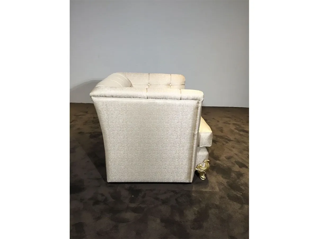 King armchair with armrests in fabric (white), Bruno Zampa 5