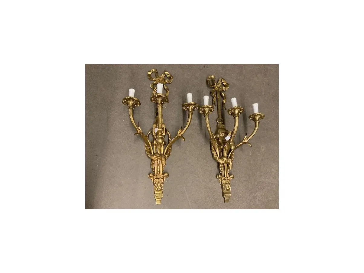 Set of 2 vintage wall lights (19th century), image