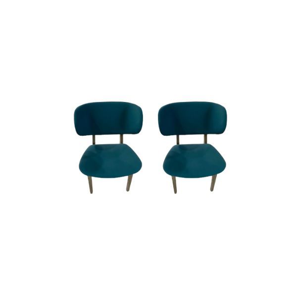 Coppia di sedie Clarie in legno massello e tessuto (azzurro), Calligaris image