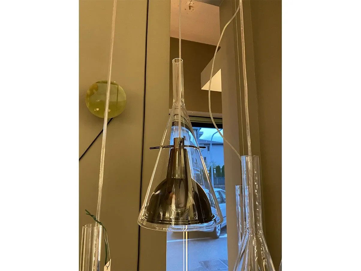 Flûte suspension lamp in aluminum (black), FontanaArte 