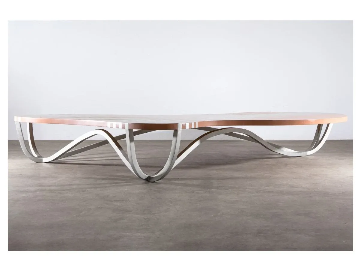 Tavolo in legno di betulla e acciaio, Michael Hofstetter 2