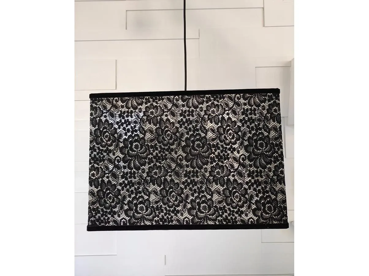 Lampada a sospensione Burano pizzo (nero), Luce Crea Class 1