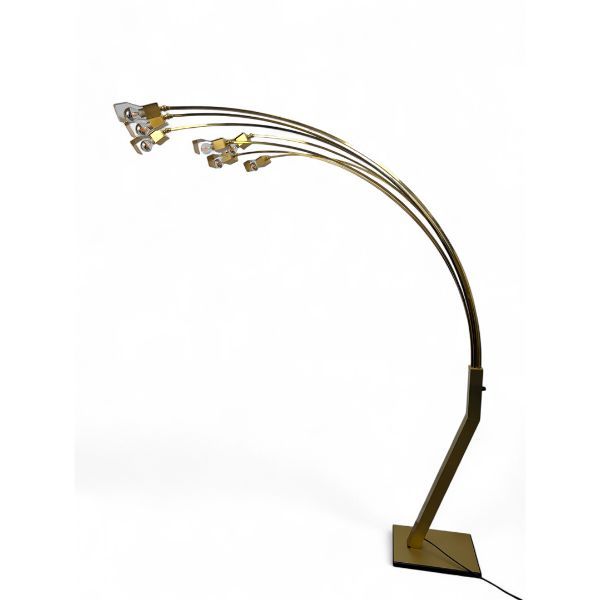 Piantana con 7 luci in ottone (anni '70) image