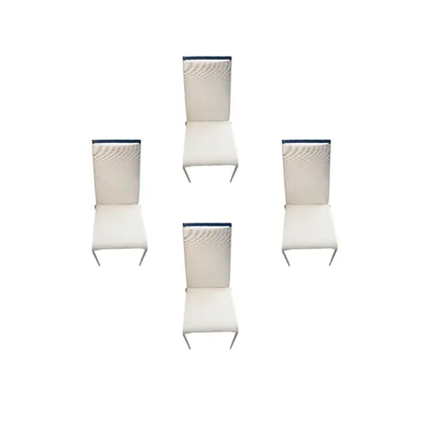 Set of 4 Web High stackable chairs in fabric (white), Calligaris 1