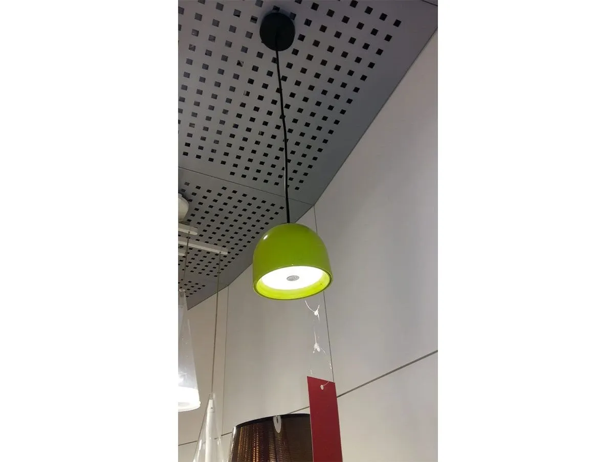 Wan S suspension lamp in aluminum (green), Flos 2