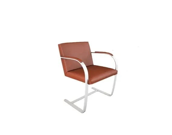 Brno iconic armchair in leather (brown), Knoll image