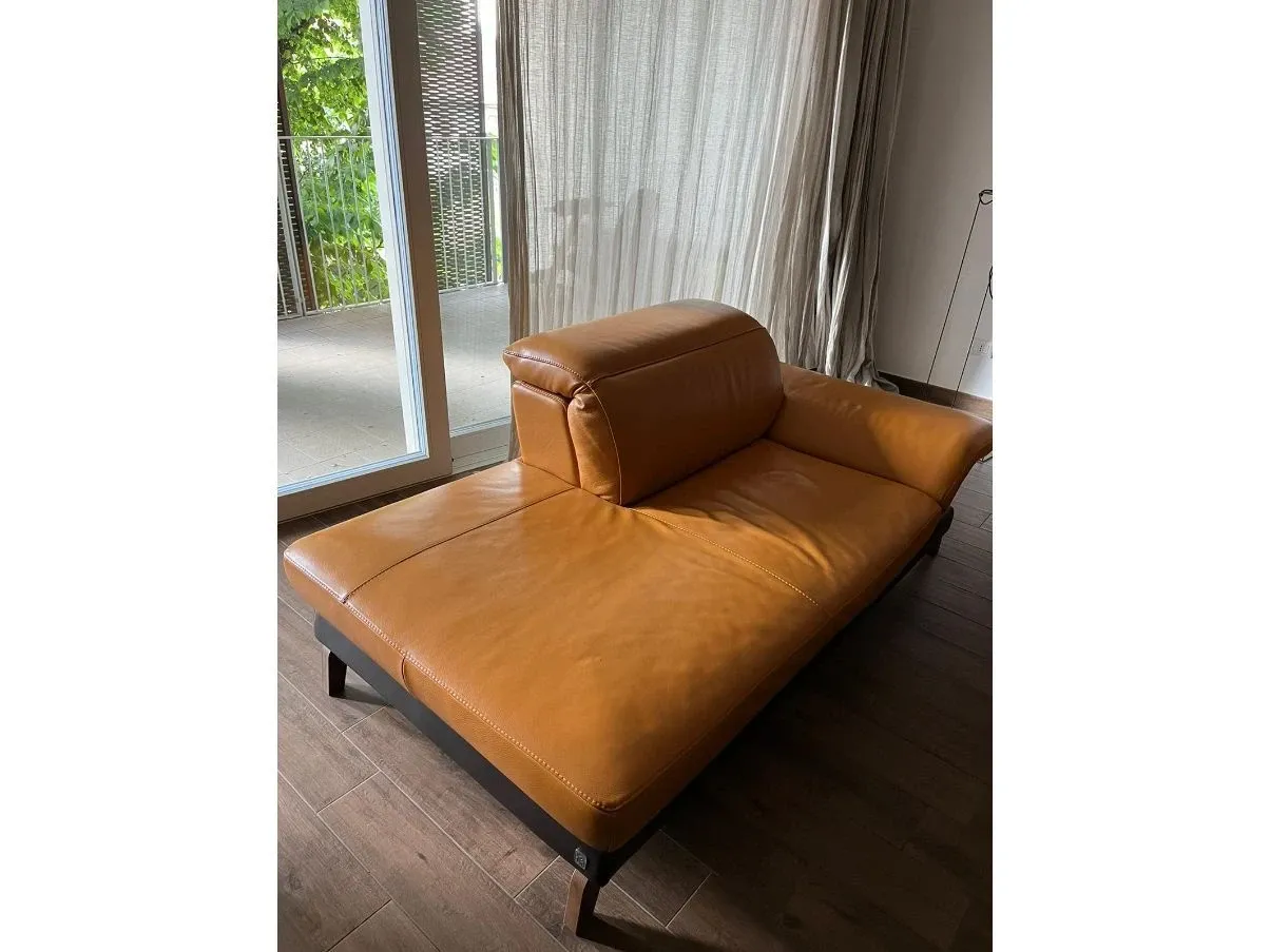 Dormeuse Anais in pelle marrone, Ego 3