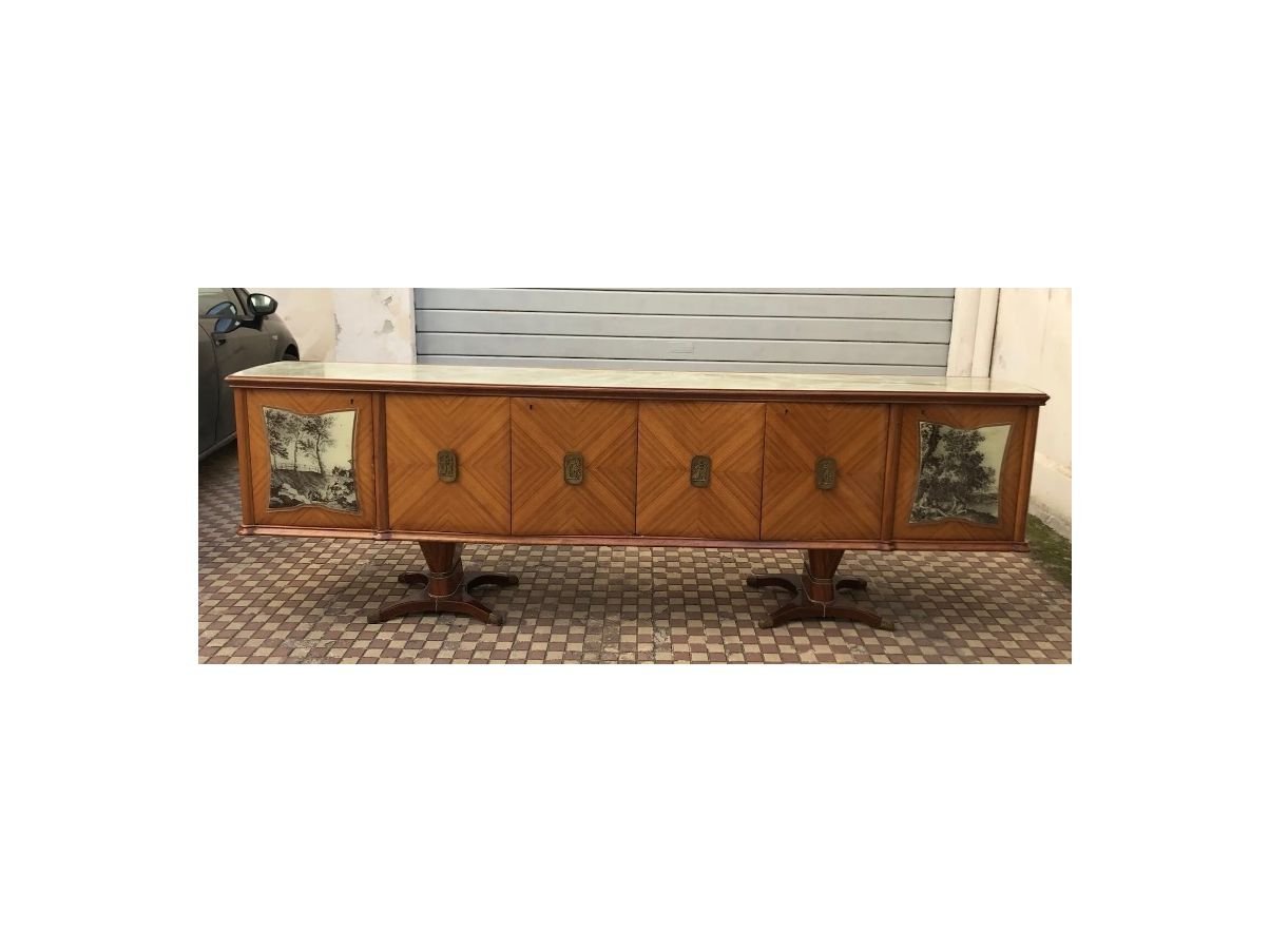 Credenza vintage in due parti, anni '40, set di 2