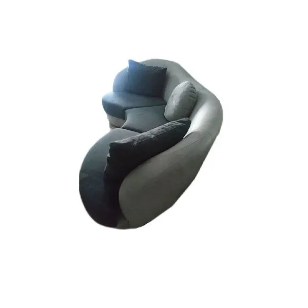 3 seater sofa in grey velvet with cushions, Divanidea 2