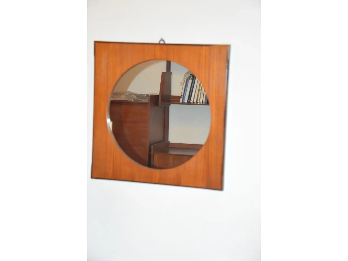 Specchio vintage in legno di teak (anni'60), 4