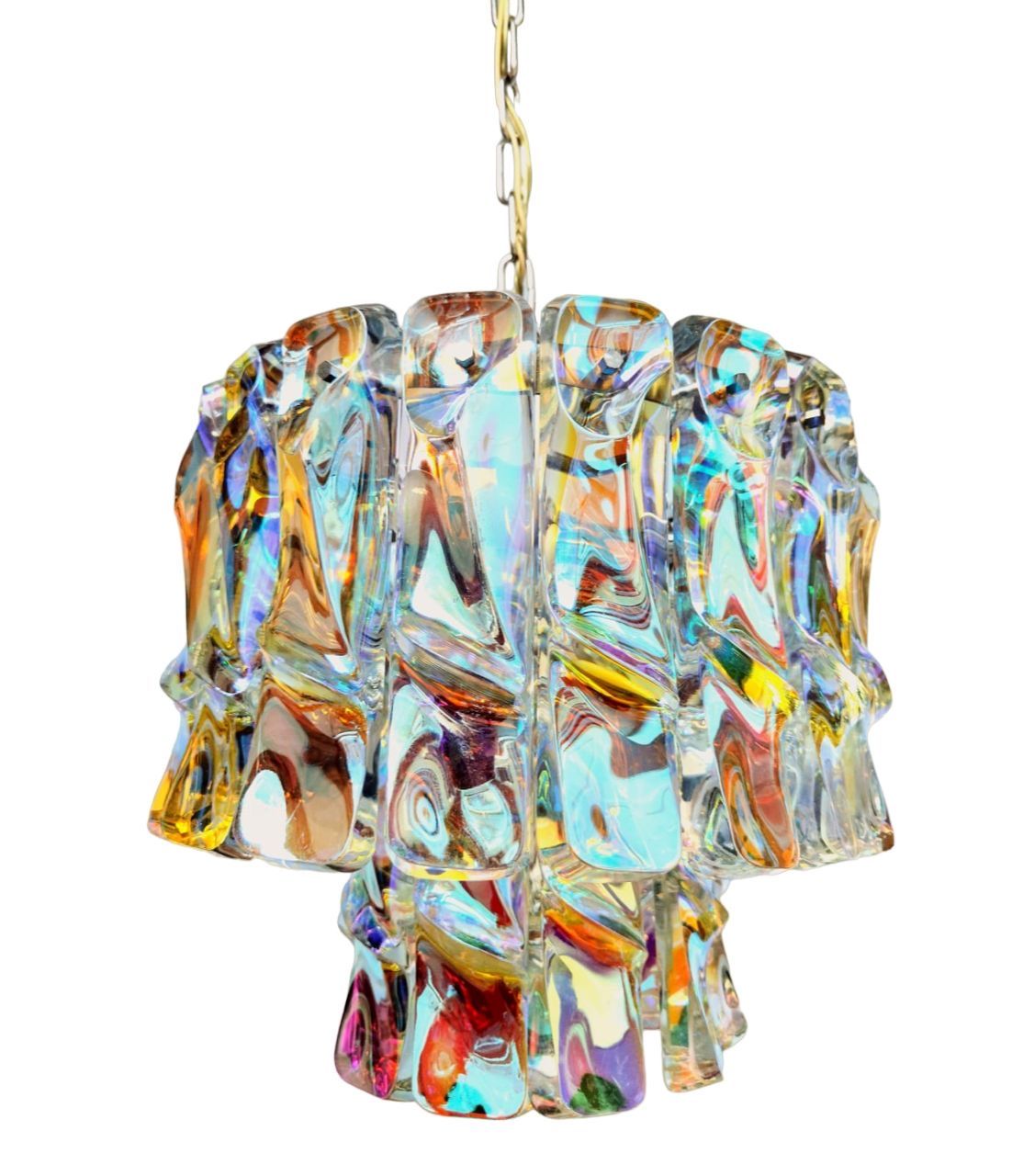 Lampadario in vetro di Murano multicolore (anni '60), Main