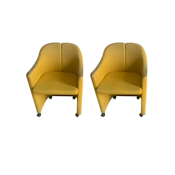 Set of 2 PS 142 armchairs by Eugenio Gerli (yellow), Tecno image