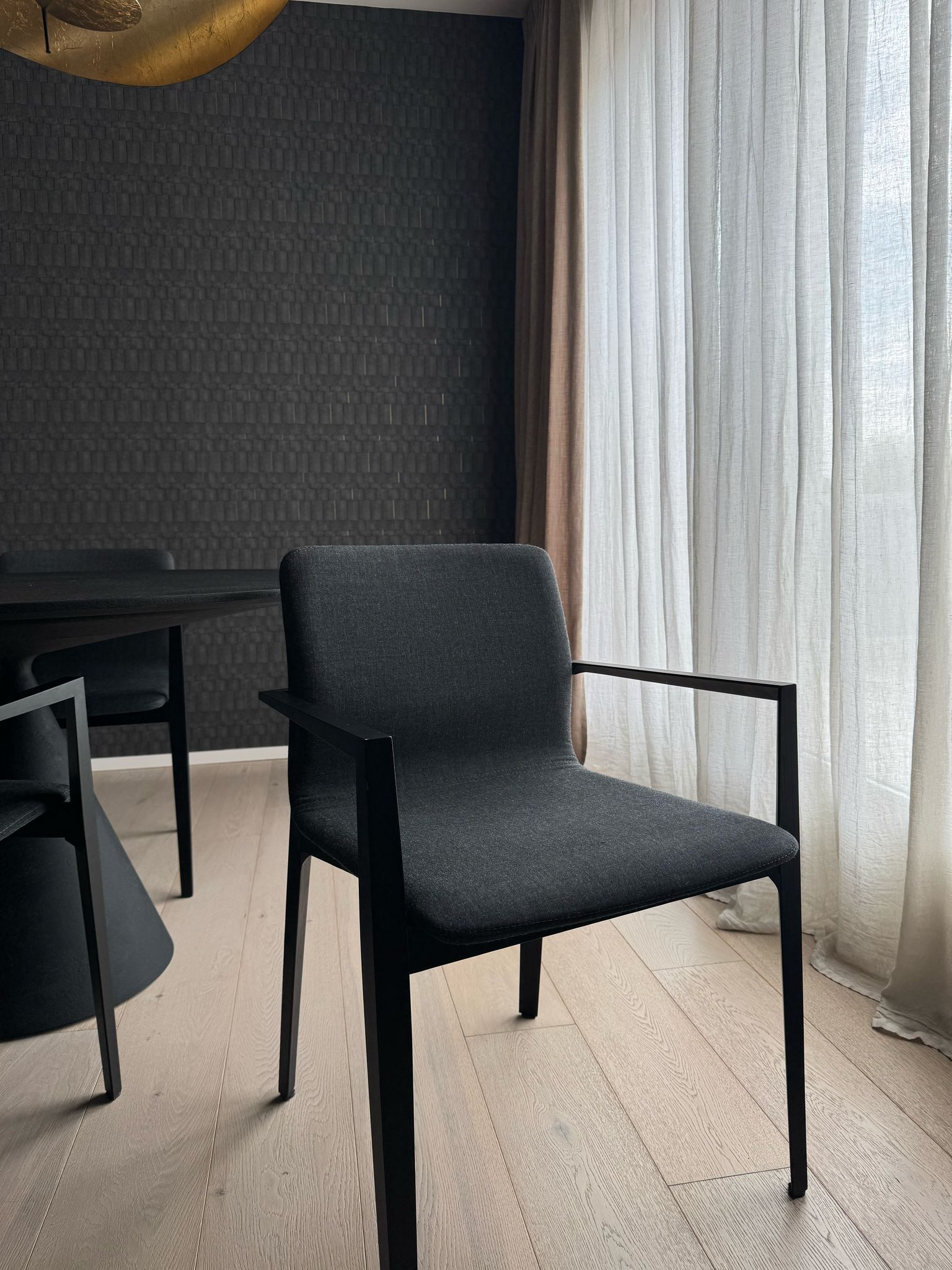 Set di 4 sedie/poltroncine Garda nere di Piero Lissoni, Porro  Front