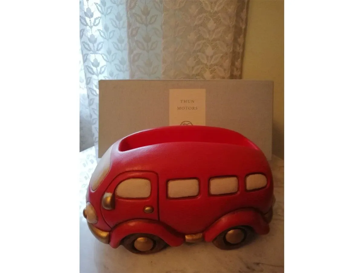 Thun Car figurine - Volkswagen T2 ceramic (red), Thun 3
