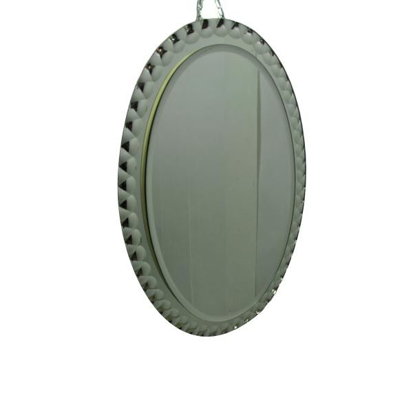 Vintage crystal mirror by Antonio Lupi, image