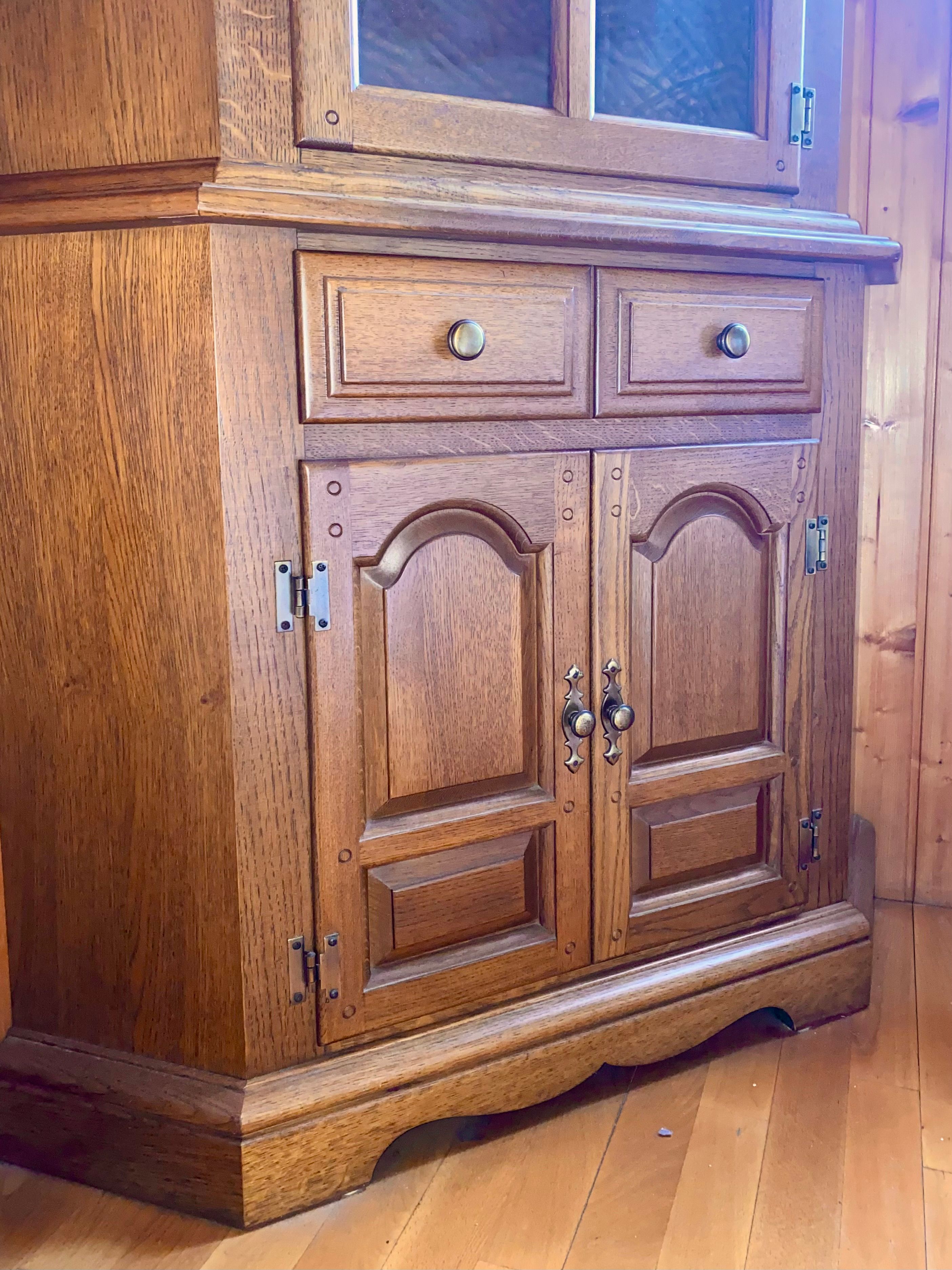 Vintage Holz Kredenz mit Glastüren (60er Jahre) Side