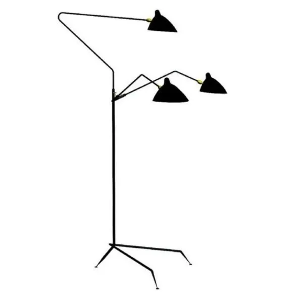 3-arm floor lamp, Serge Mouille image