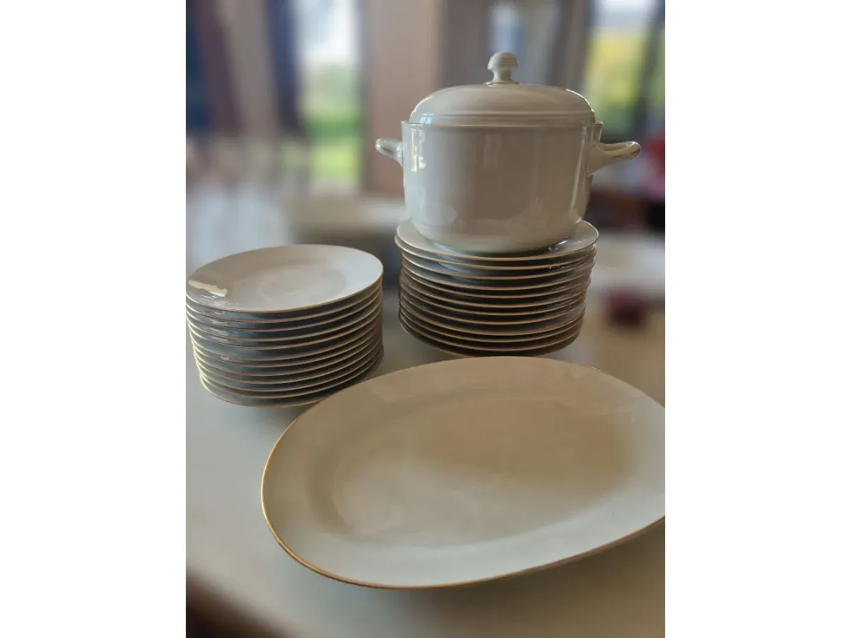 Servizio da cucina vintage bianco e oro (anni '80), Richard Ginori 4