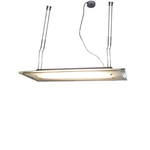 Quadra S80 suspension lamp in glass (white), De Majo image