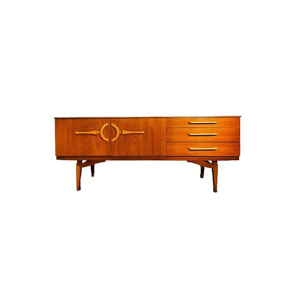 Treppiede In Legno Di Teak E Cromo - Lampada Da Terra Decorativa Nautica, Altezza 76 Cm, Fatto A Mano