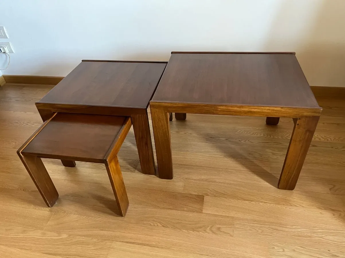 Set of 3 coffee tables by Afra and Tobia Scarpa, Cassina 2