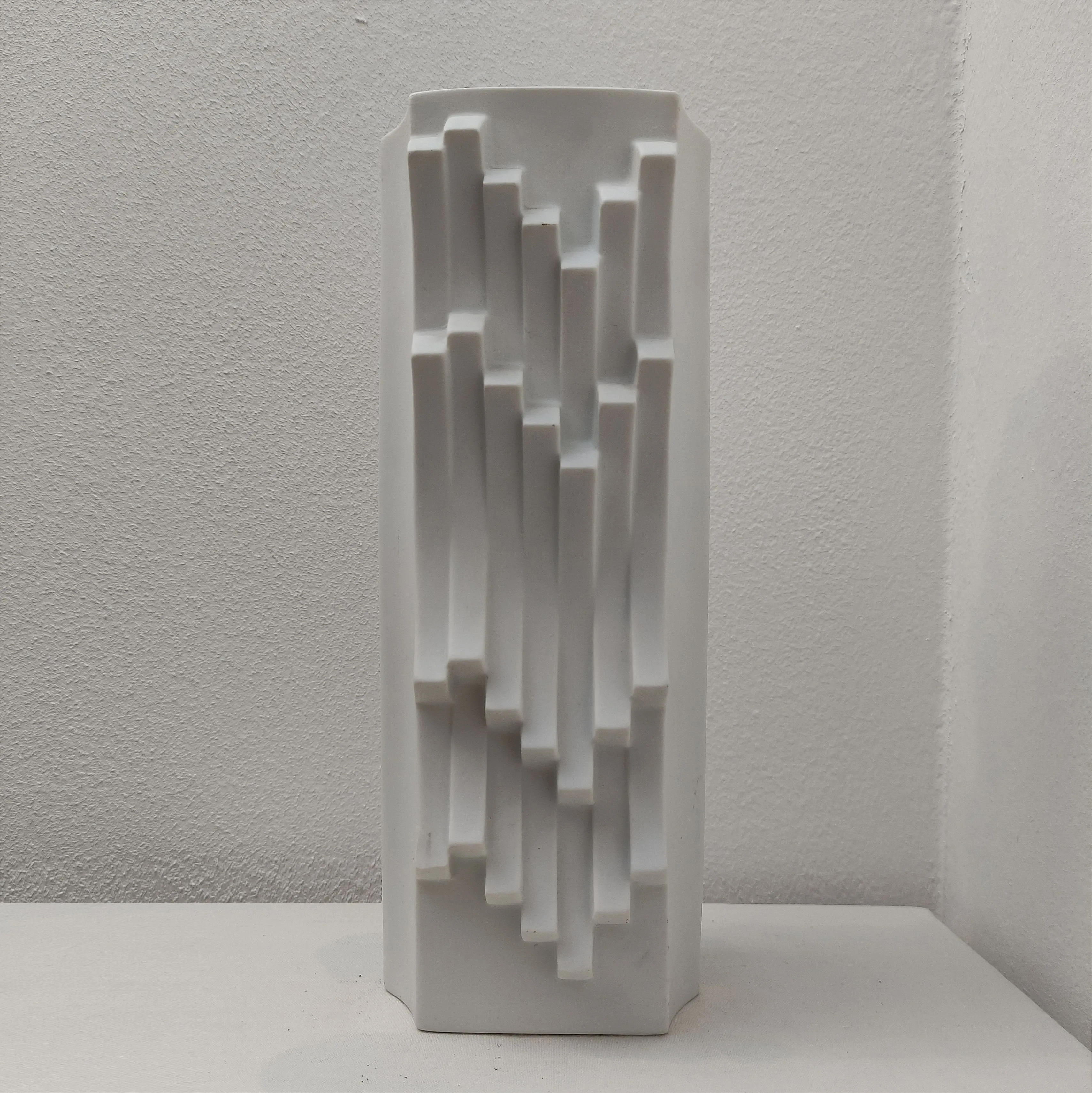 Vaso bianco di Heinrich Fuchs vintage (anni'60), 2