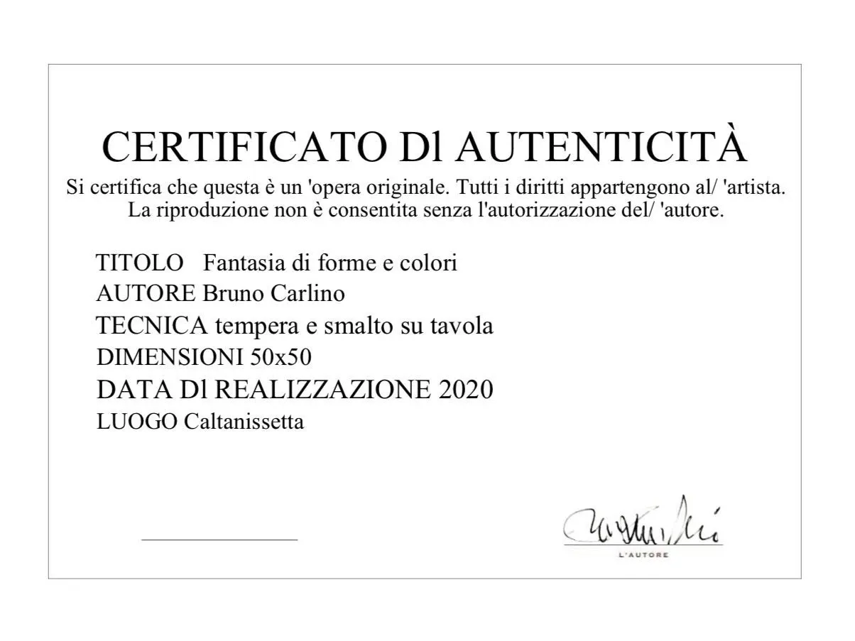 Quadro Fantasia di forme e colori, Bruno Carlino 3