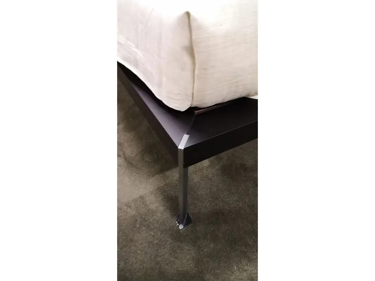 System double bed in steel and fabric, Ivano Redaelli 4