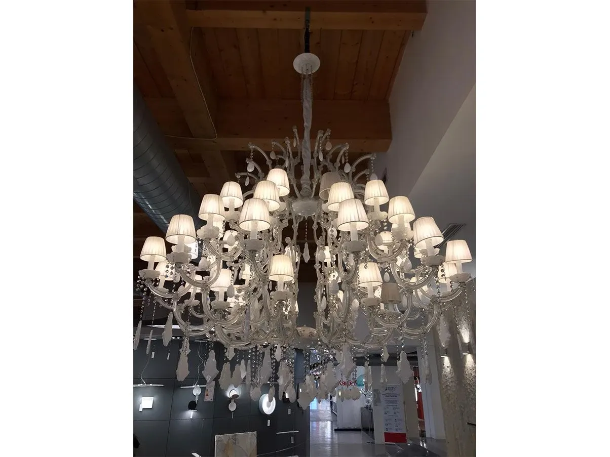Lampadario Maria Teresa VE906/49MT vetro (bianco), Masiero 2