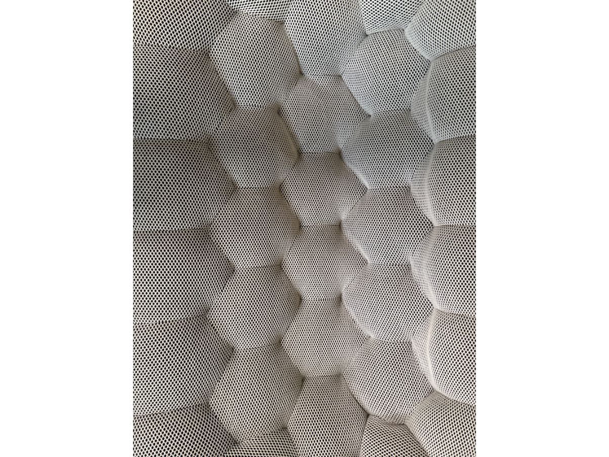 3 Seater Beige Bubble Sofa Front