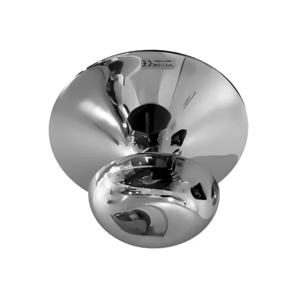 Funnel wall lamp in chromed steel (silver), Vibia image