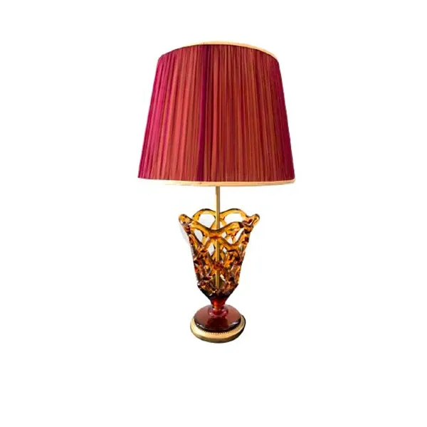 Table lamp in amber Murano glass, IPM light image